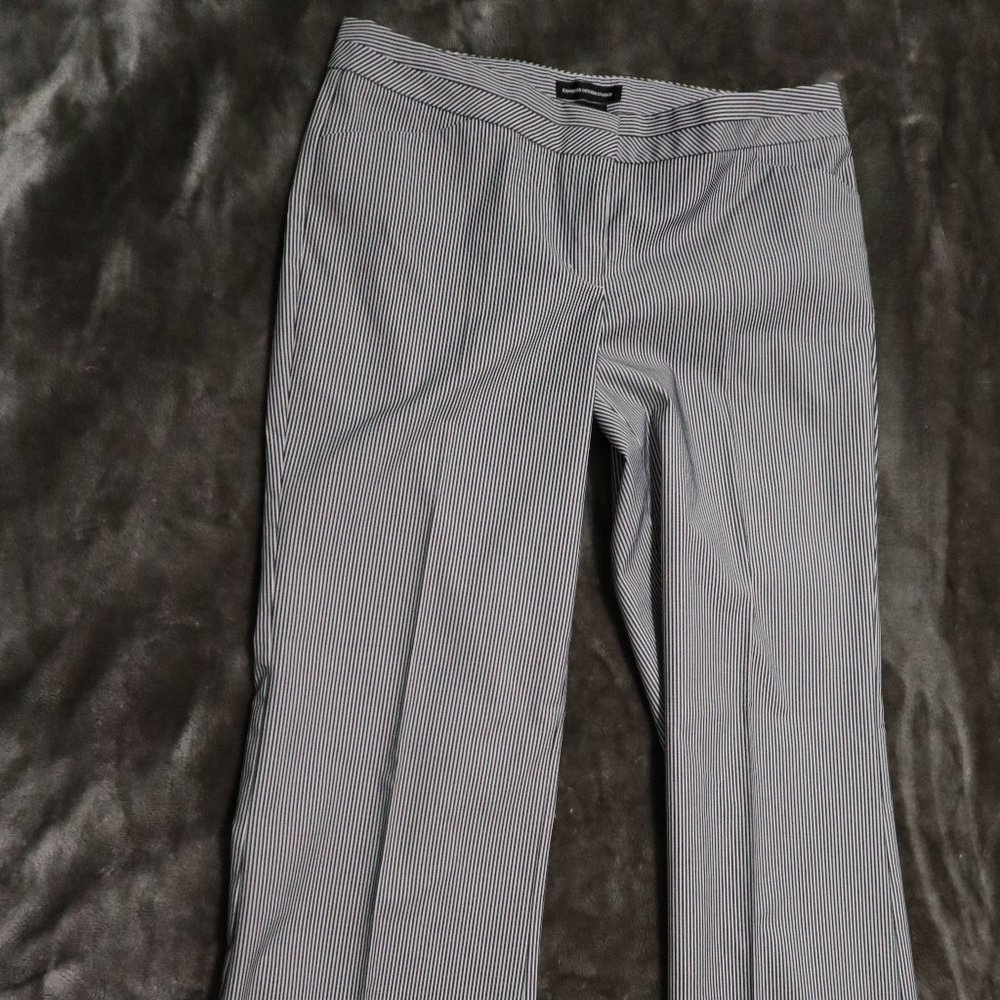 Express Design Studio Black and White Striped Trousers, Editor, Size 10